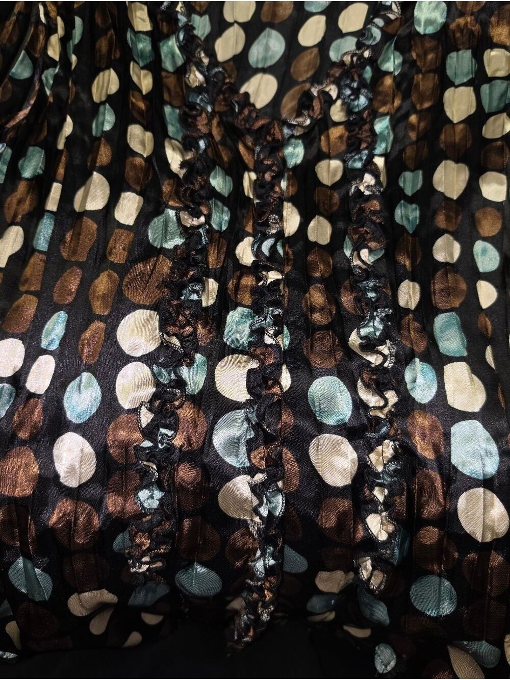 Allison Taylor Long Sleeve Blouse Large Multicolored Polyester - Picture 5 of 8